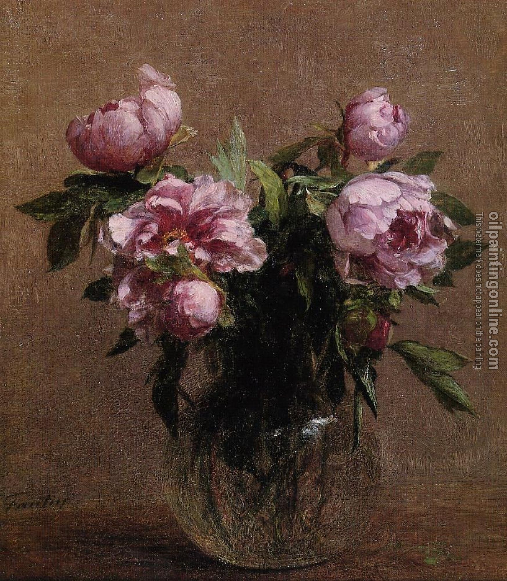 Fantin-Latour, Henri - Vase of Peonies